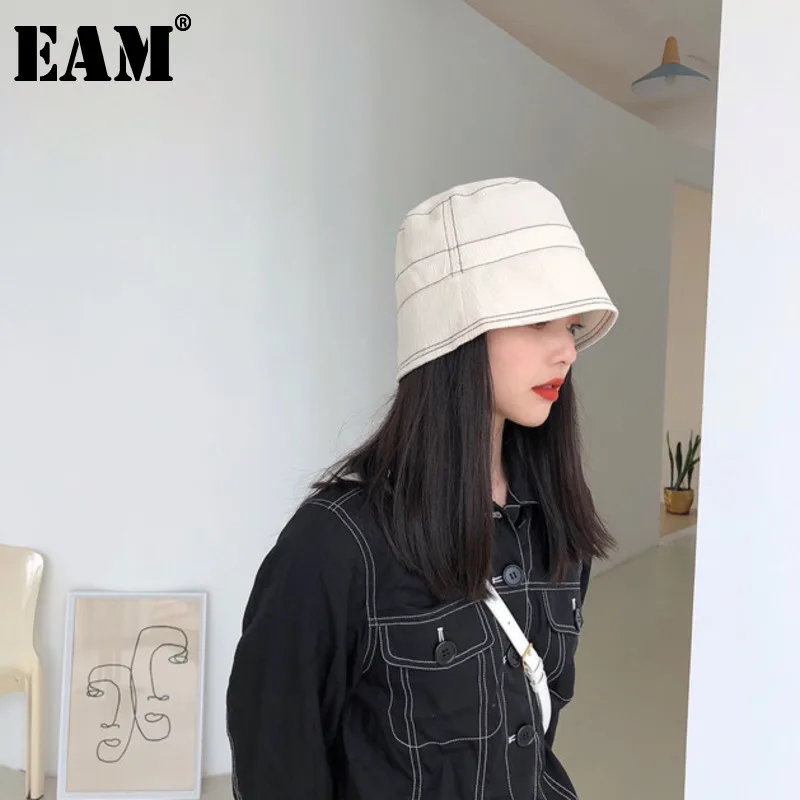 

[EAM] зеленая однотонная короткая стильная женская шапка в рыбацком стиле, новинка, Круглый купол, темпераментная мода, подходит ко всему, вес...