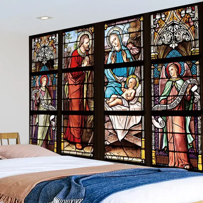 Большой гобелен Настенное подвесное одеяло бохо украшение для дома церковный