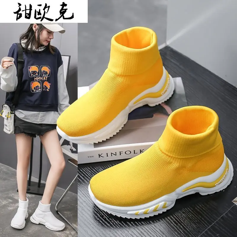 

Spring New Fabric Women's Casual Shoes, Fashionable and Comfortable, Breathable Women's Shoes, Platform Vulcanized Women's Shoes