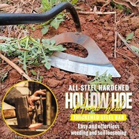 hot all steel hardened hollow hoe shovel garden tools handheld weeding rake planting vegetables farm garden agriculture tool