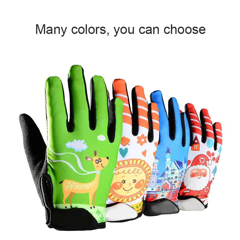 

Newly 1 Pair Cycling Gloves Kids Shock Absorption Breathable Antiskid Road Mountain Bike Gloves