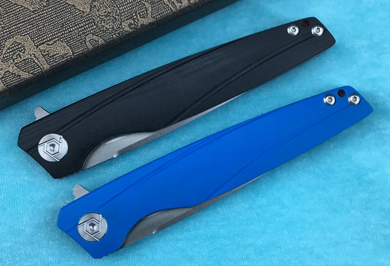 

CH CH3007G10 Flipper folding knife D2 steel blade G10 handle camping outdoor kitchen fruit knife EDC tool