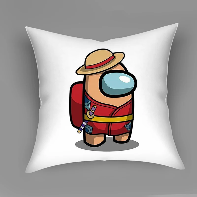 

Home Cushion Cover Pillow Among Us Pillowcase Cartoon Peach Cushion Cover 45x45cm Decorative Cushion Cover Home Decor