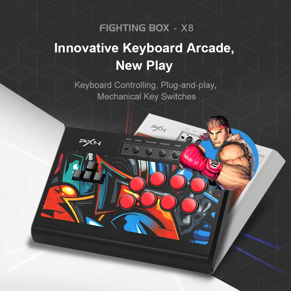 PXN X8 Arcade Fight Stick Joystick PC Game Controller Fighting for PC/Android/PS3/PS4/Switch/Xbox One/Series | Электроника