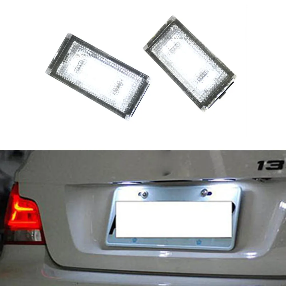 

2x безошибочный светильник для номерного знака автомобиля SMD светодиодный светильник для номерного знака для BMW E46 3 серии 325i 328i 318 320 E46 2D M3 ...