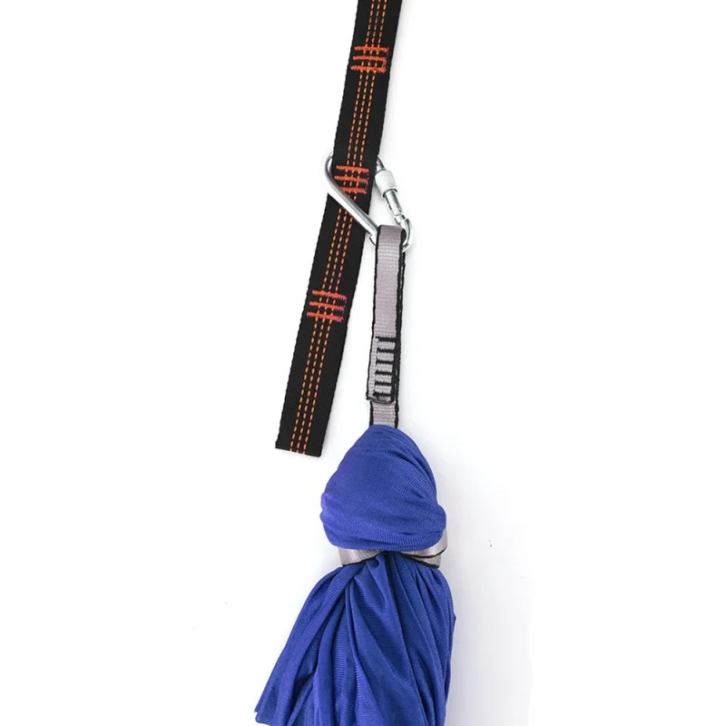 

New Indoor Children's Swing Outdoor Hammock Hanging Chair Nylon Mesh Soft 280 * 150cm Black (with Connecting Ring) Hanging Ring