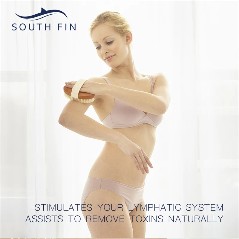 

Body Brush Made With White Boar Bristles And Natural Bamboo Handle Massage The Skin Promote The Blood Circulation