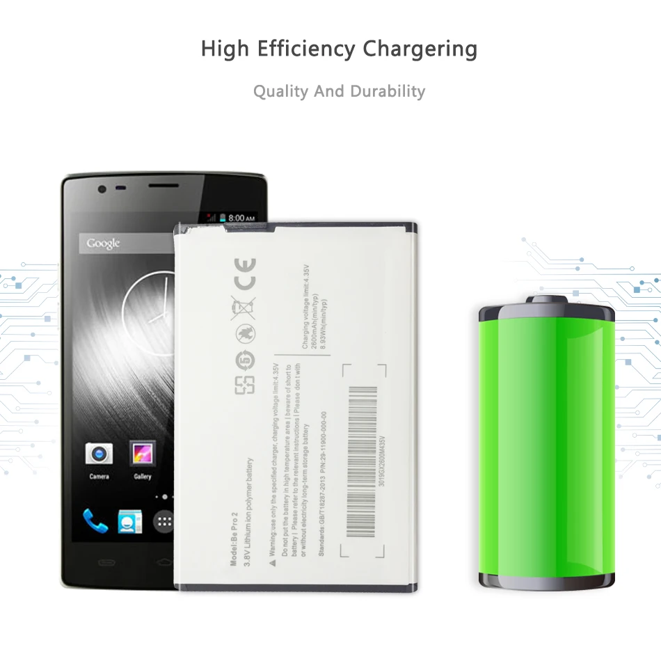 

Mobile Phone Battery For Ulefone Be Pro 2 / For Ulefone L55 2600mAh