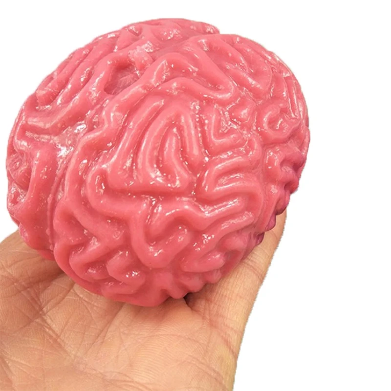 

R9UE Scary Realistic Brain for Fun/Trick Relieve Stress Kids Halloween Gift