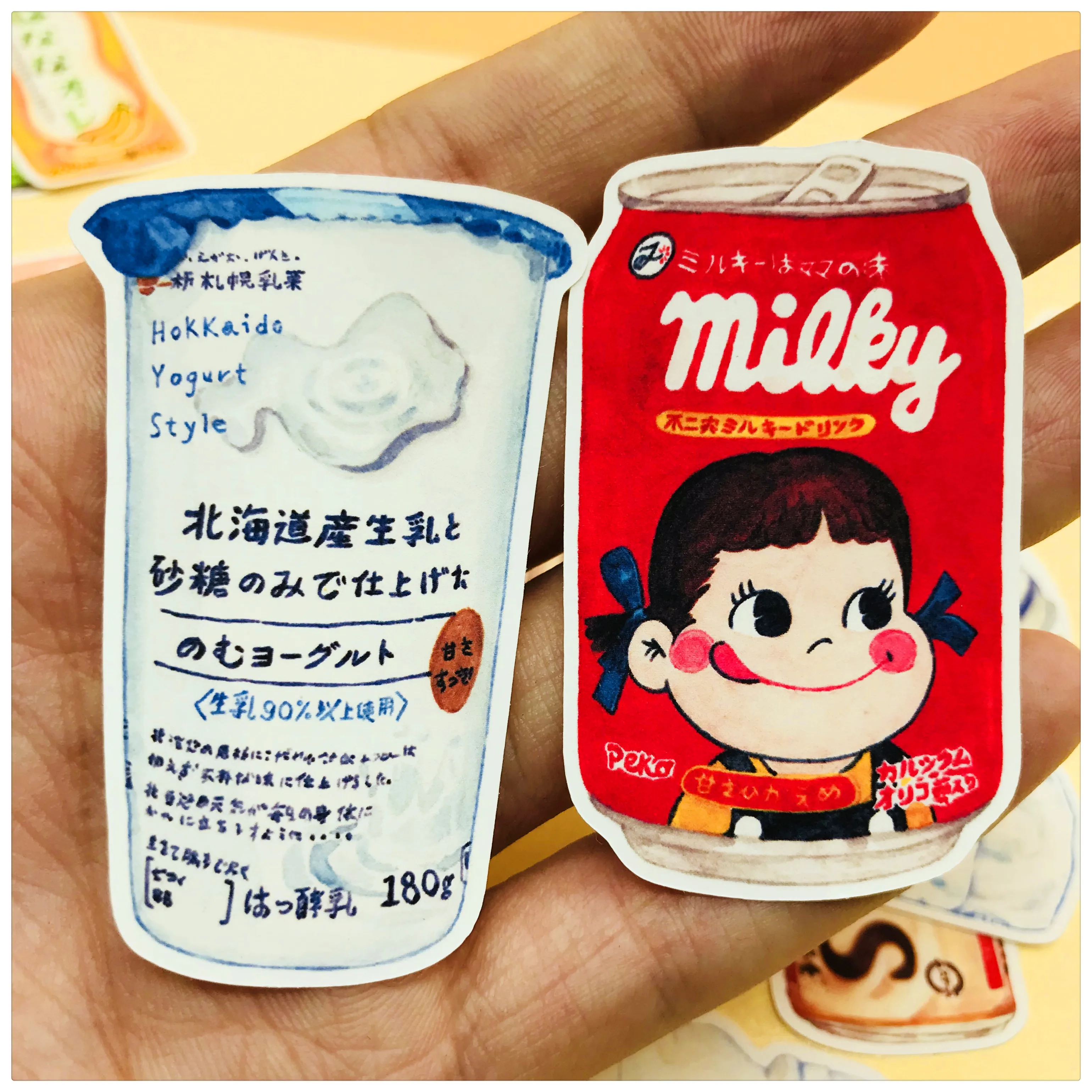 20 шт./компл. Ретро мультфильм японский напиток наклейка с изображением флакона