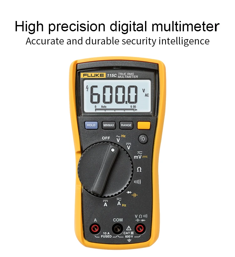 Fluke 115 115C мультиметр True RMS тестер Цифровой мультиметр Профессиональный портативный цифровой тестер