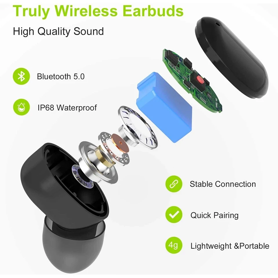 Наушники вкладыши EWA T300 Bauhaus беспроводные наушники с поддержкой Bluetooth 5 0 HD стерео