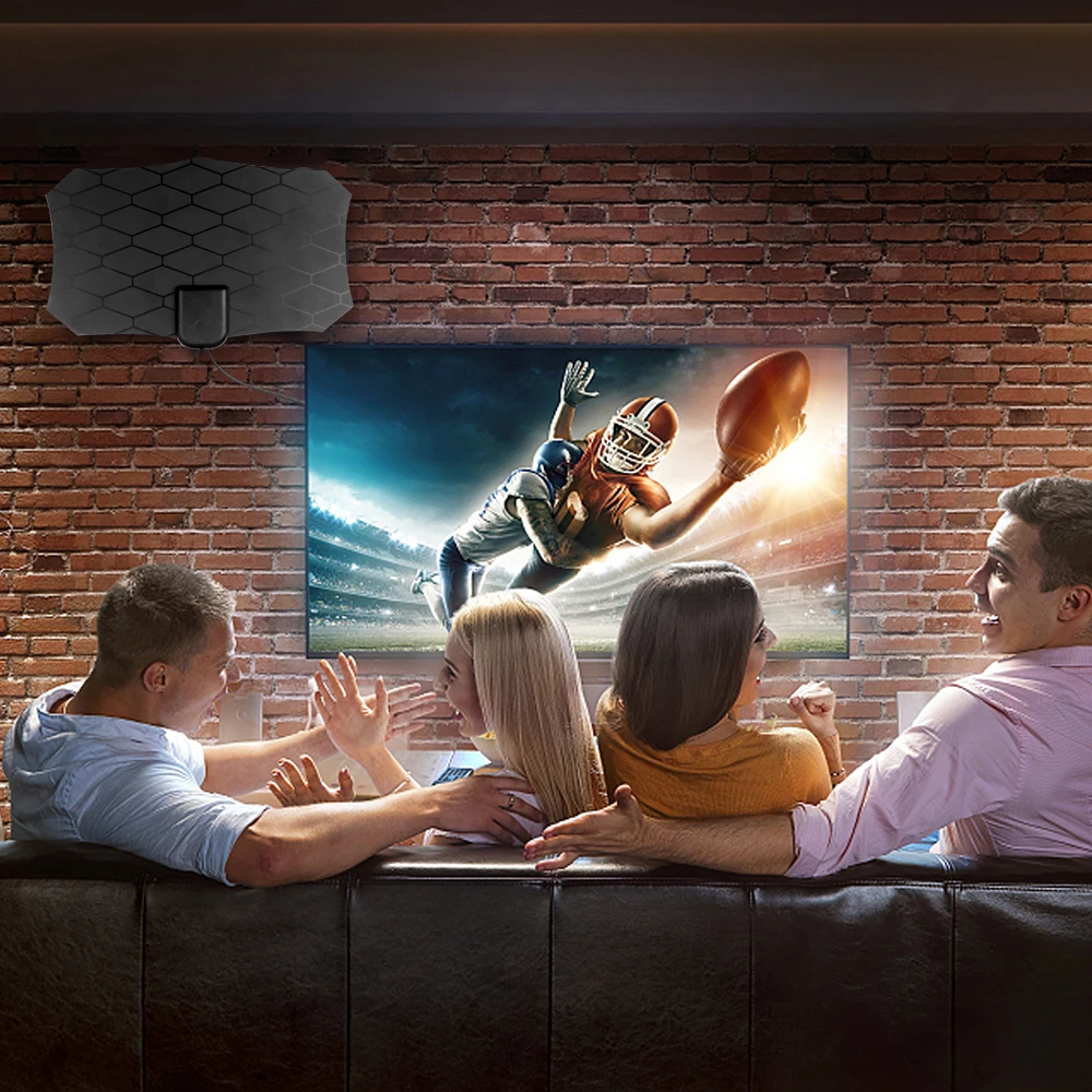 Kebidumei HD tv антенна 80 миль 4K цифровой HD ТВ Крытый ТВ антенна 3 м кабель с усилителем сигнала антенна ТВ HD ТВ антенны