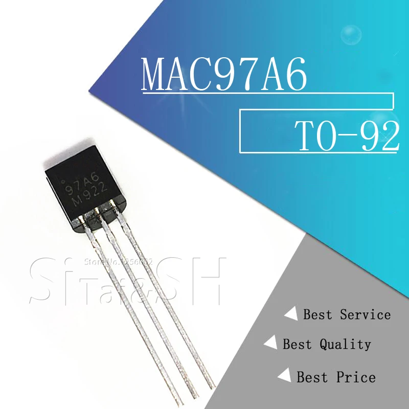 Двунаправленный Тиристор MAC97A6 TO-92 20 шт. | Электронные компоненты и принадлежности