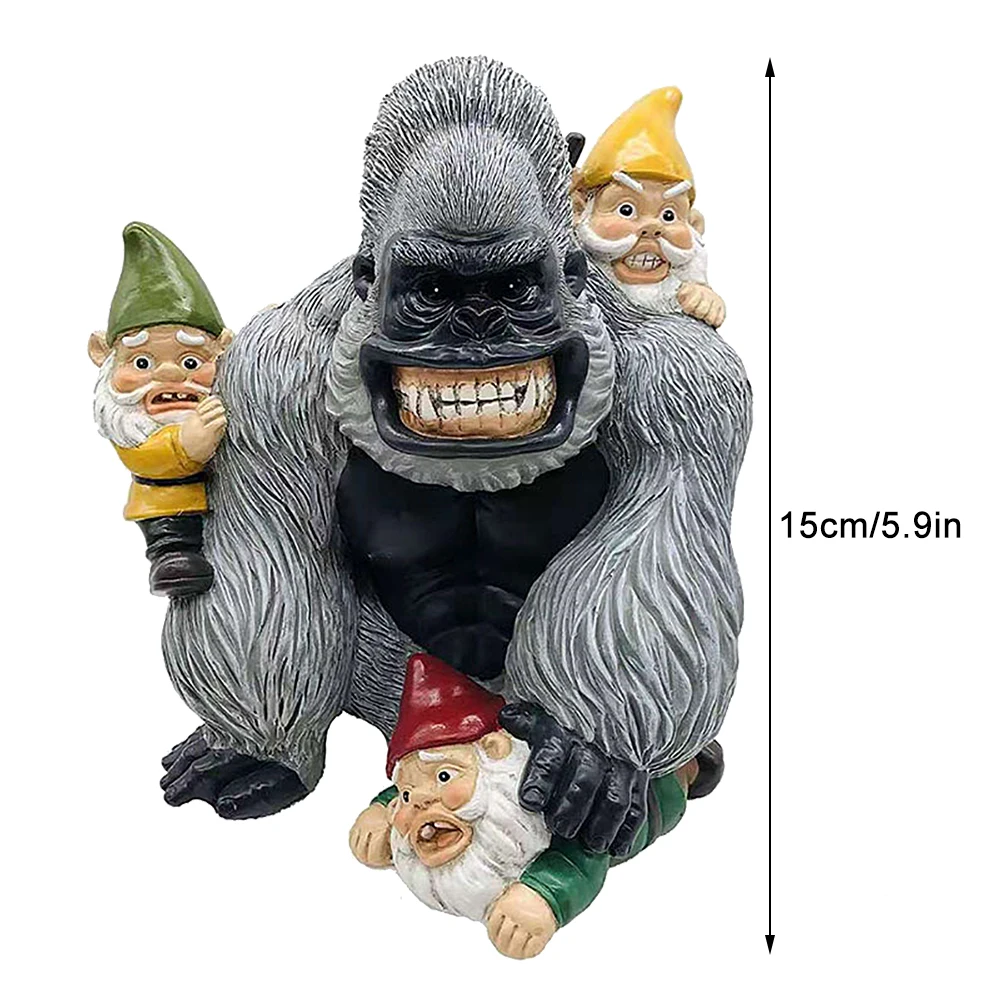 

Gorilla Statue Ornaments Display Mold Simulation Funny Statue Arden Ornament Accessories Figurines For Interior Gorilla Statue