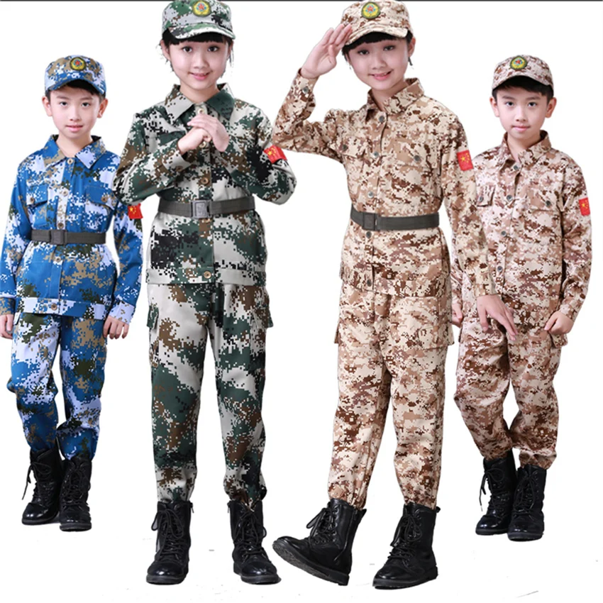 Костюм детский армейский Камуфляжный для мальчиков тренировочный костюм