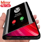 Умный зеркальный флип-чехол для Redmi K30 Note 8t 8 8A 7A 7 6 K20 Pro 6A S2, кожаный чехол для Xiaomi 9T Pro 9 Lite A3, задняя крышка