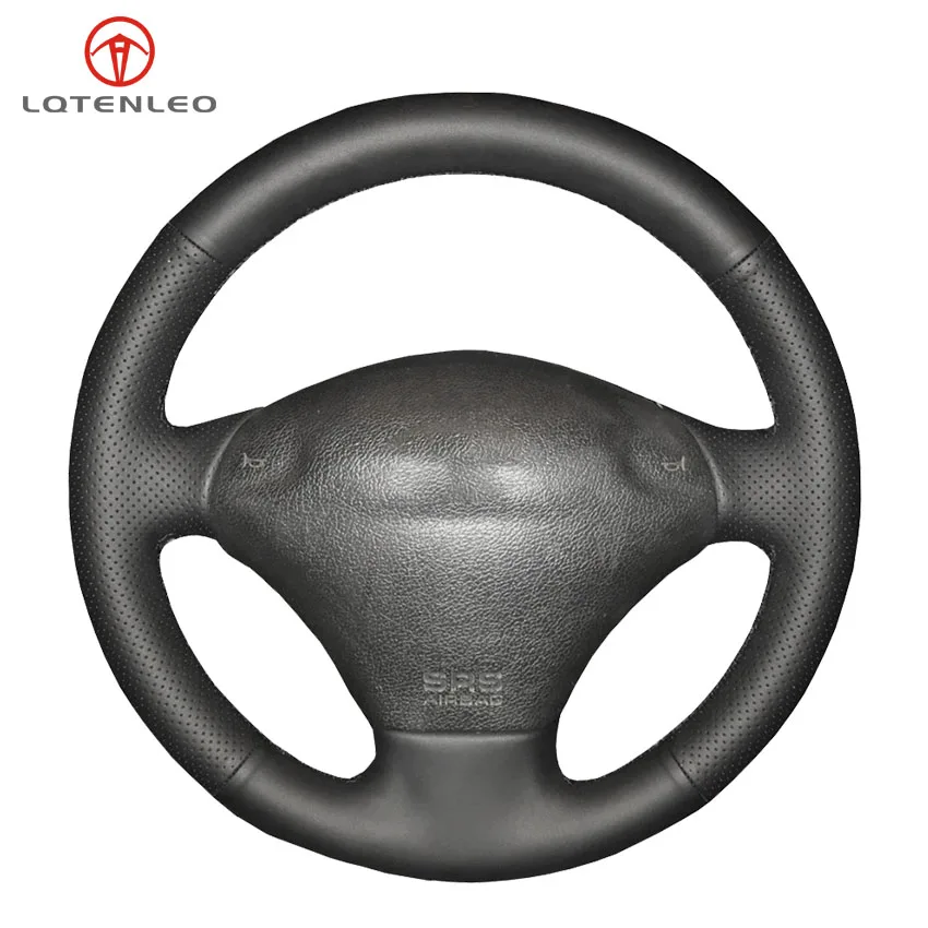 

LQTENLEO черная искусственная кожа Ручное шитье женская для Ford Fiesta 4 1996-2006 Mk4 1996-2006