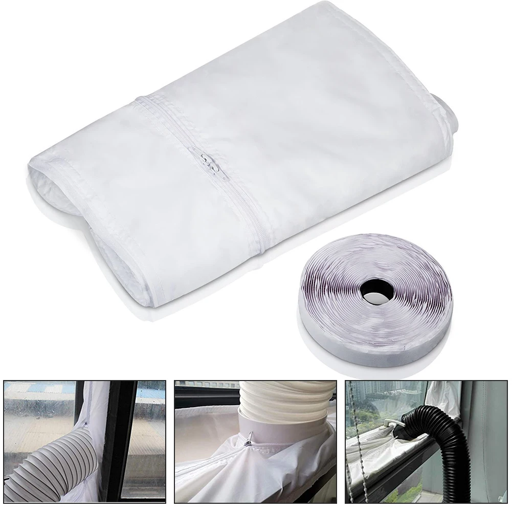 Universal Air Conditioning Window Seal Cloth 4M Hose Window Baffle Cover Window Sealing Kit for Mobile Air Conditioner Supplies window airlock seal plate 3m 4m 5 6m air conditioner cover soft baffle window seal for all mobile air conditioning units