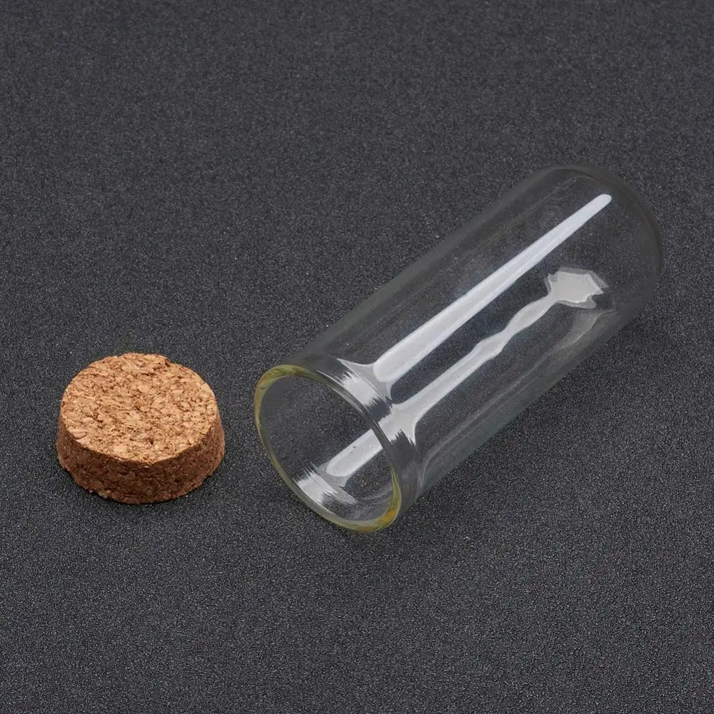 100pcs Clear Glass Dome Cloche Cover Bell Jar with Cork Base For Jewelry Beads Container Dried Flower Display Decoration