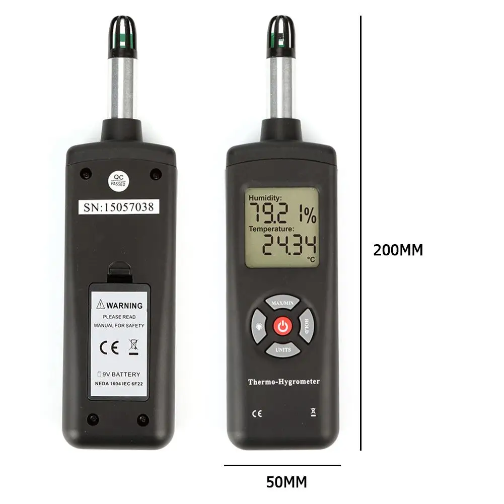 

Hot Sale Humidity Temperature Meter High Precision Digital Backlit Thermometer Hygrometer Temperature Humidity Meter