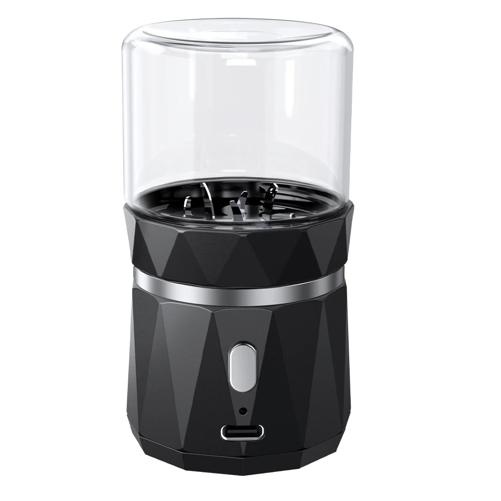 

Best Mini Electric Herb Grinder 002 Built-in 400mah Battery USB Type C Cable Charge with Glass Herbal Chamber 100% Original