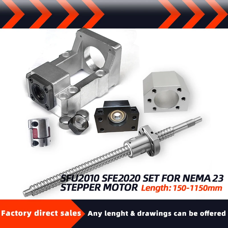HM15 57 NEMA23 C7/ C5/REN BEN C5 BF15 + шариковый винт SFU2010/ SFE2020 150 мм 1150 Сливовая муфта XB30 * 40