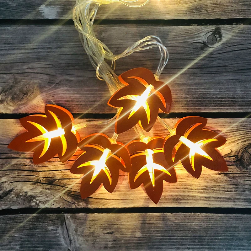 

New Thanksgiving Decoration LED Battery Box Squirrel Hedgehog Maple Leaf Pine Cone Light String USB Light String Christmas