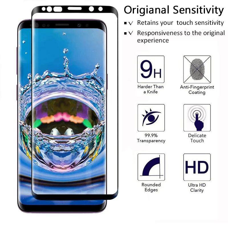 

Full Curved Tempered Glass For Samsung Galaxy S9 S8 Plus Note 9 8 Screen Protector On Samsung S7 S6 Edge Plus S9 Protective Film