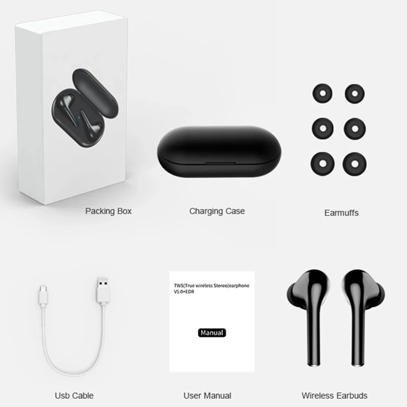 TWS Bluetooth наушники 5,0 наушники-вкладыши Спортивная гарнитура настоящие беспроводные наушники IPX4 водонепроницаемый мини-гарнитура 3D стерео звук для huawei