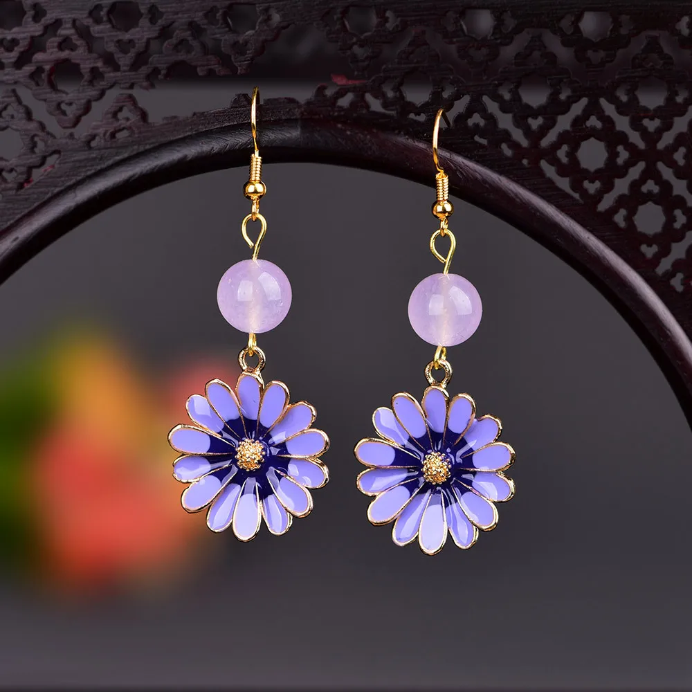 В модном классическом стиле Персональный клуазоне бусина элегантный серьги