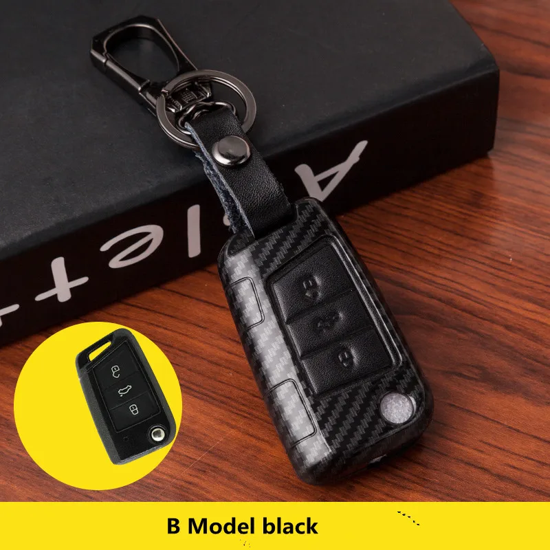 Чехол для автомобильного ключа из углеродного волокна 100% кожа чехол Volkswagen Vw Jetta Mk6