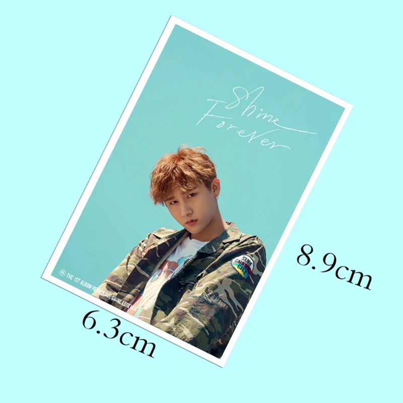 Kpop MONSTA X первый альбом &ltSHINE FOREVER&gt Polaroid Photo Lomo Card подарки для фанатов металлическая