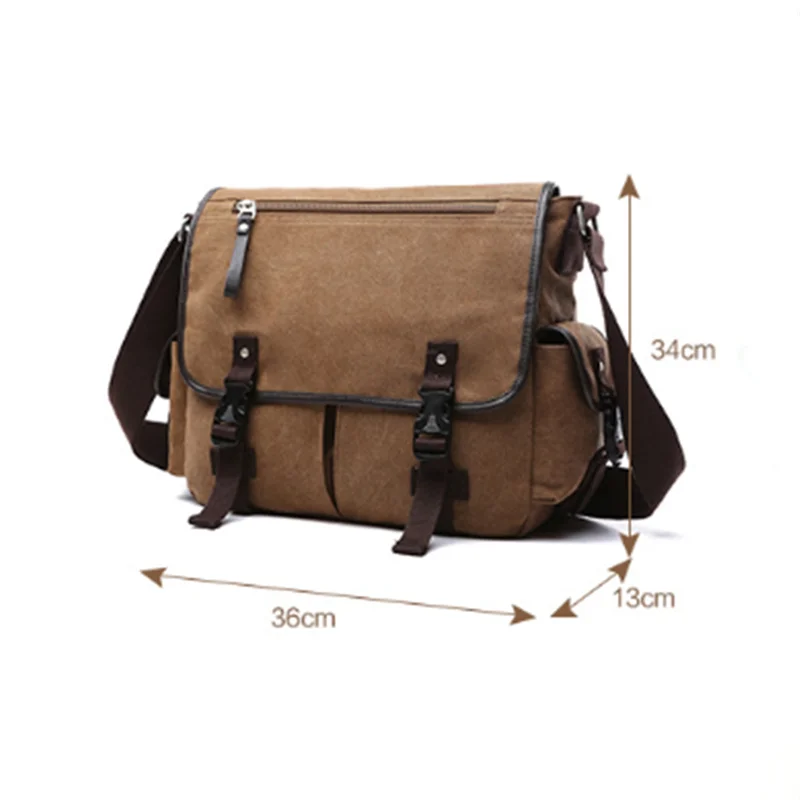 Сумка мессенджер Scione Мужская в стиле ретро повседневная однотонная