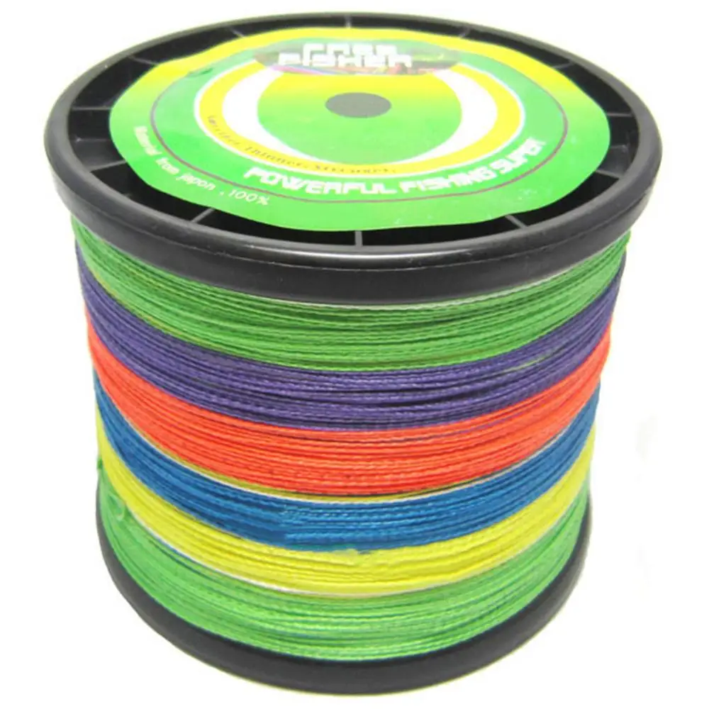 FreeFisher Multiclolor 1000 м 100% PE плетеная рыболовная леска из ПЭ 4 нити рыболовную леску 15LB