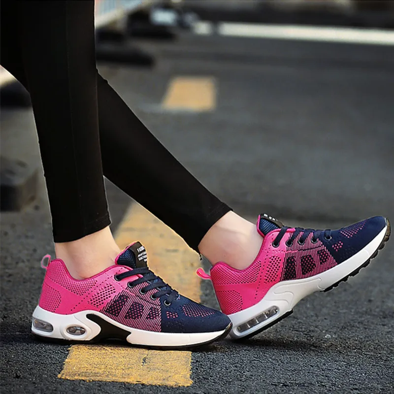 

Womens Air Cushion Lightweight Walking Jogging Footwear Non Slip Comfortable Running Shoes Outdoor Breathable Sports Shoes