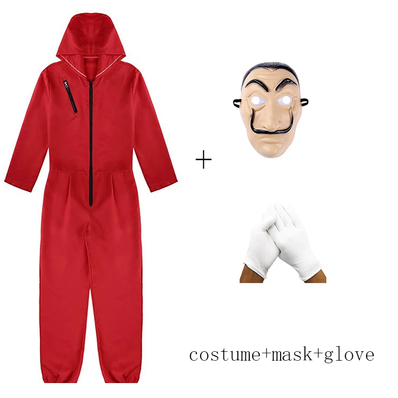 Вечерние Маски на Хэллоуин для косплея из фильма «Salvador Dali», «Money Heist The House Of paper», «La Casa De Papel», маскарадный костюм, маска для лица - Цвет: 3 pcs
