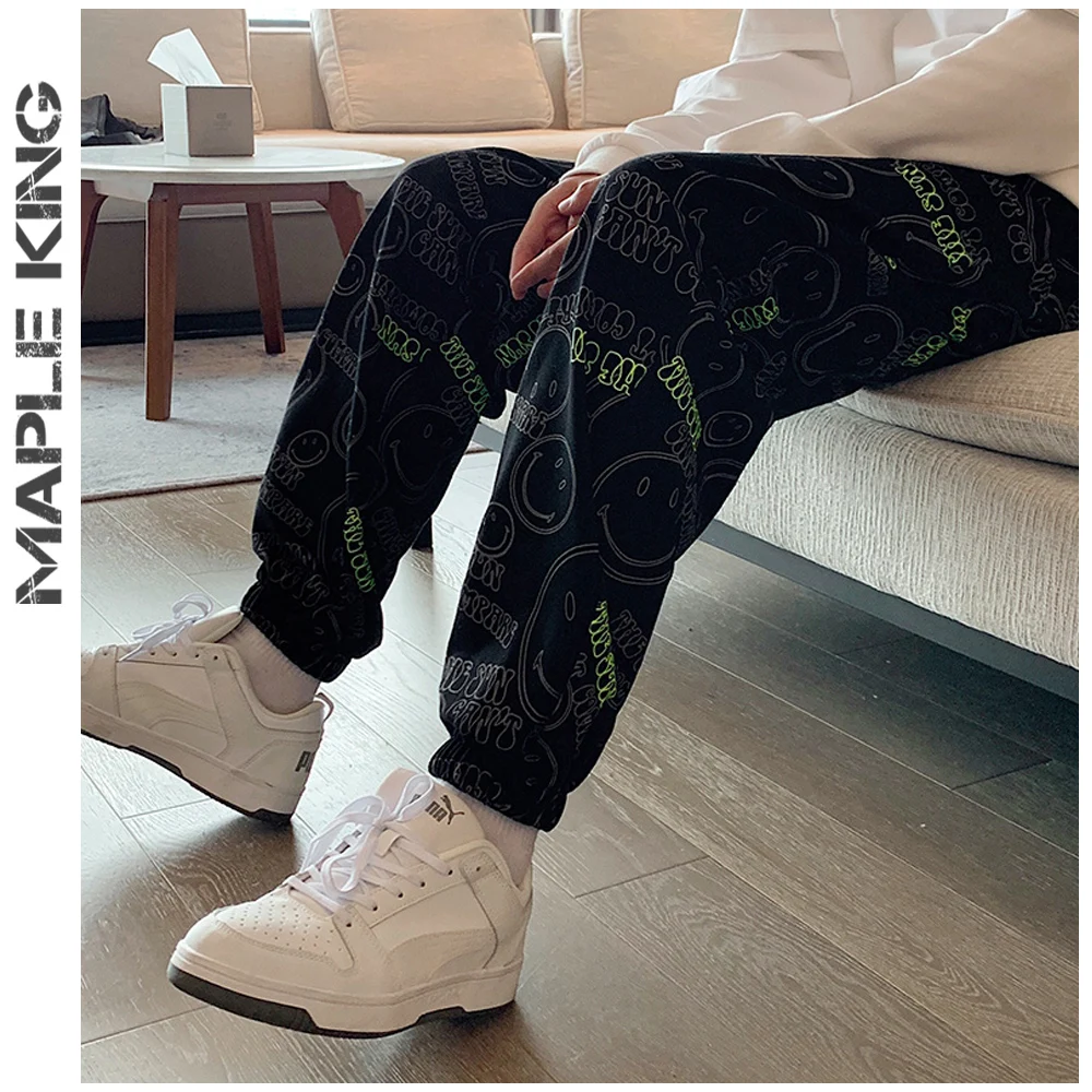 

Autumn Sweatpants Women Men Funny Cartoon Printed Hip Hop Baggy Oversized Harem Pants Man Streetwear Unisex Sportwear Trousers