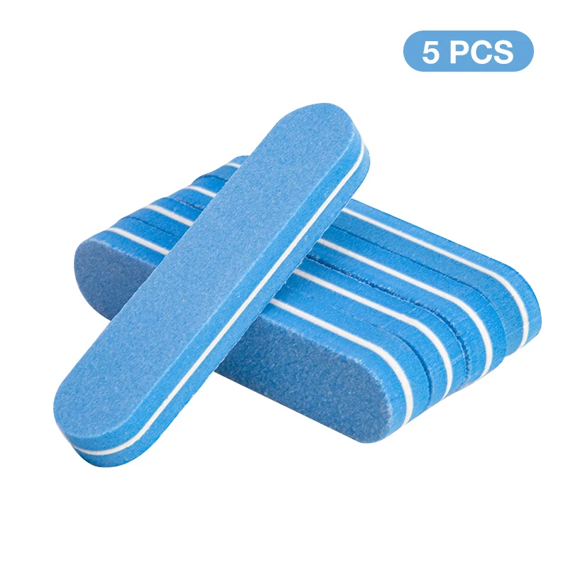 5pcs set 4 1/5/10 шт розовый Форма ногтей Полировщики для ногтей шлифовальная пилка для ногтей cо шлифовальными буферными резцами, блок для ногтей Маникюр Педикюр шлифовальный буфер полоски для ногтей, для маникюра - Цвет: 5pcs set 4