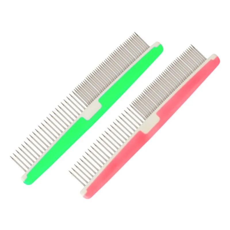 

Pet Dog Cats Comb Long Thick Hair Fur Removal Brush Pet Stainless Steel Double Tooth Row Comb Pets Dog Cat Grooming Combs 12