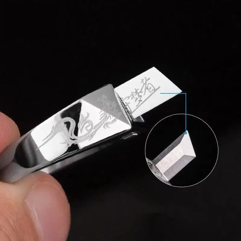 

Titanium Steel Ring Self-defense Dream Watcher Hand Thorn Ring Blade Ring Jewelry Trend Self-defense Weapon Jewelry Ring