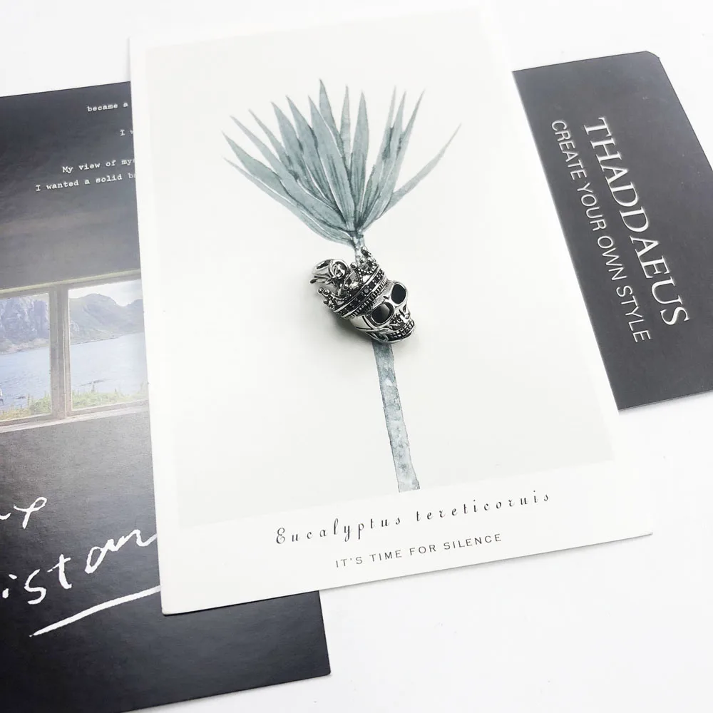 

Skull Anchor Cross Charm Europe Style Good Jewelry Punk Club Gift In 925 Sterling Silver Fit Fashion Bag Bracelet Accessories