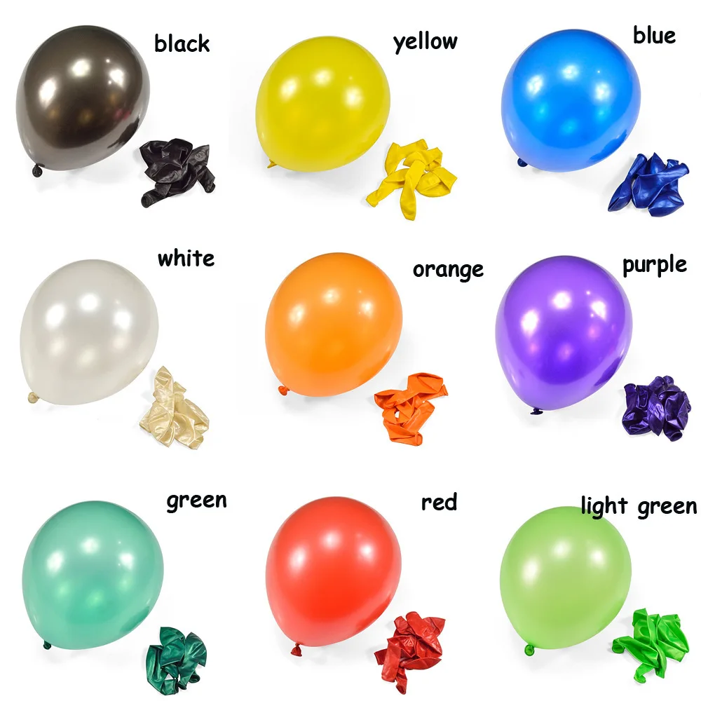 

White Balloons 100pcs 10inch 1.5g Gold Black Silver Latex Pear Ballons Wedding Birthday Baby Shower Party Decor Kids Toy Globos