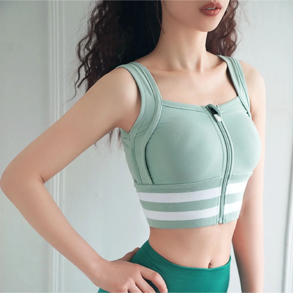 Женская Спортивная одежда на молнии спереди спортивная противоударный