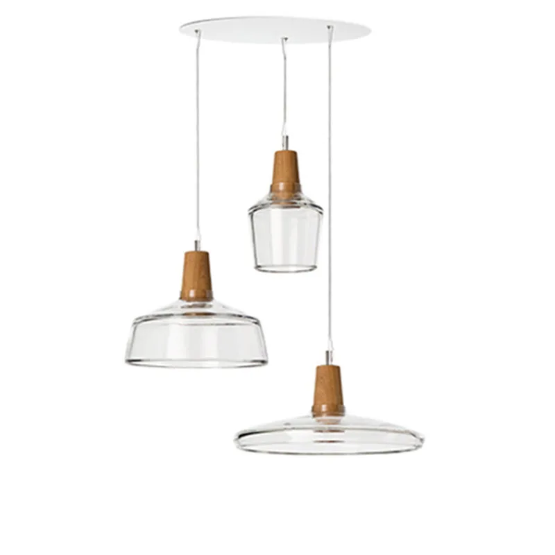 Креативный стеклянный подвесной светильник в скандинавском стиле для столовой