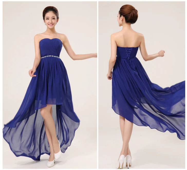 Женское шифоновое платье для выпускного вечера красное синее фиолетовое или