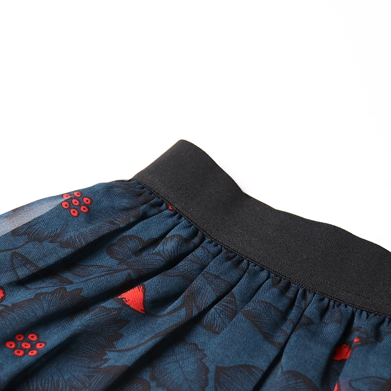 Женская шифоновая юбка TWOTWINSTYLE Весенняя асимметричная миди с высокой талией и