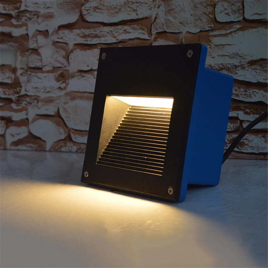 

3/5/7W Epistar COB Outdoor LED Porch Wall Lamp Aluminum Waterproof LED Step Stair Light Embedded Wall Corner Lamp LED Footlight