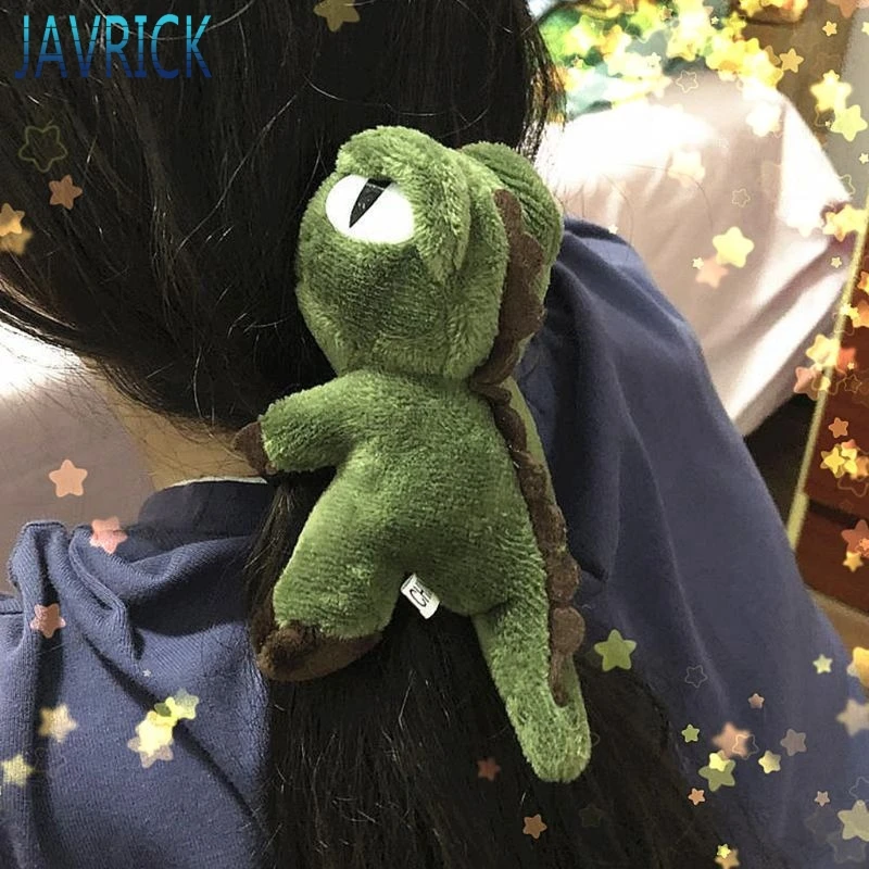 Женский милый большой объемный мультяшный динозавр веревка для волос плюшевая