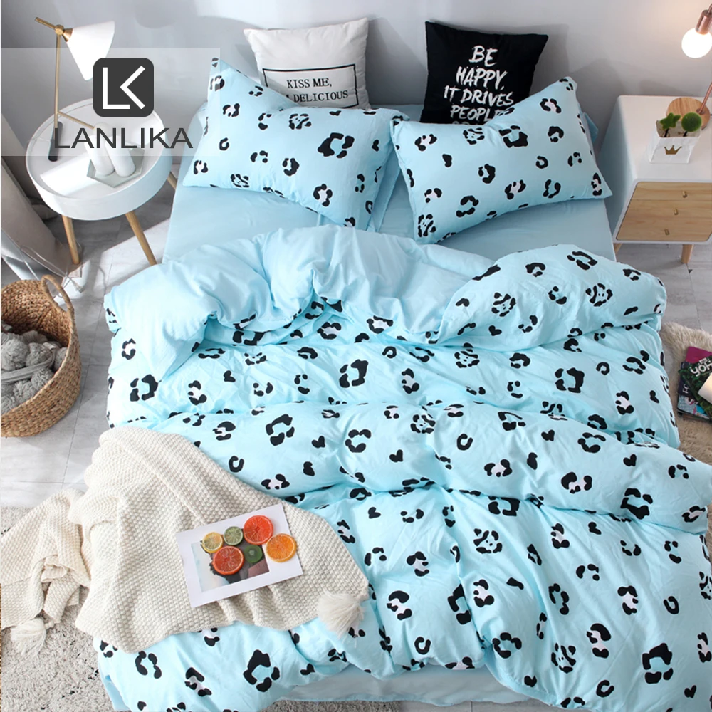 ParkShin скандинавские сексуальные леопардовые вены светло голубой комплект